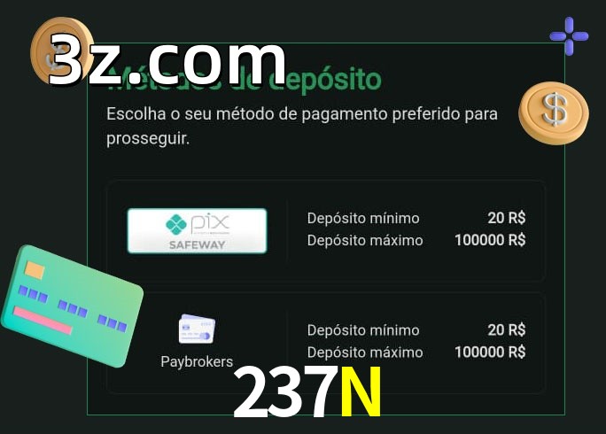 O cassino 237Nbet oferece uma grande variedade de métodos de pagamento